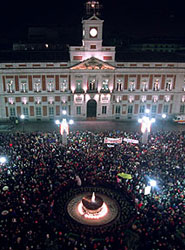 Campanadas en la Puerta del Sol.
