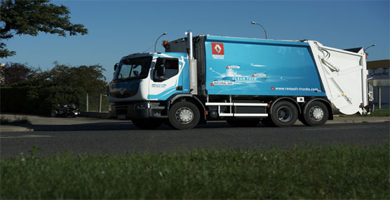 El vehículo de Renault Trucks Premium Distribución GNV.