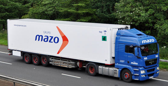 Un camión de la empresa dedicada al transporte a temperatura controlada, el Grupo Mazo.
