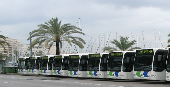 Parte de la flota de autobuses de la EMT de Palma de Mallorca.