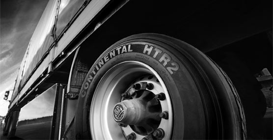 Un neumático de la gama HTR2 de Continental.