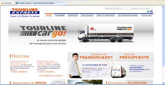La página web de Tourline Express, clave para el desarrollo del comercio electrónico.