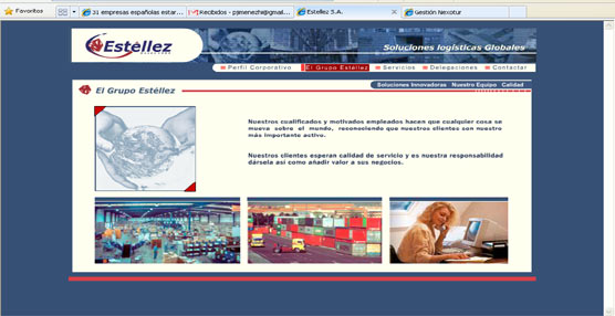 Página web del nuevo miembro de la Red Ibérica de Palletways, Estéllez Galicia.