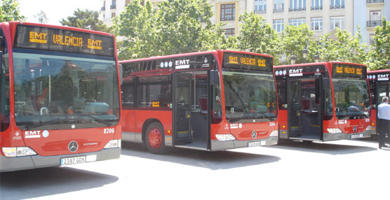 Autobuses de la flota de EMT Valencia.