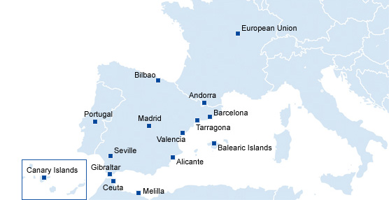 La red de la compañía se extiende por toda España y Europa.
