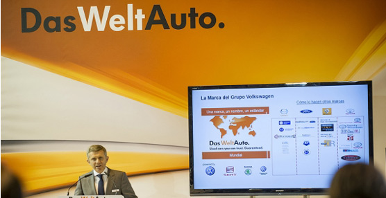 Francisco Pérez Rebollo, director de Volkswagen España, durante el acto de presentación de la nueva marca
