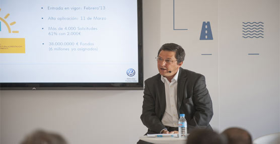 Hernán Vázquez, director de Volkswagen Vehículos Comerciales, durante la presentación de la nueva gama 4Motion.