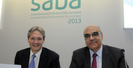 Josep Martínez Vila, consejero delegado de la compañía y el presidente de Saba, Salvador Alemany.