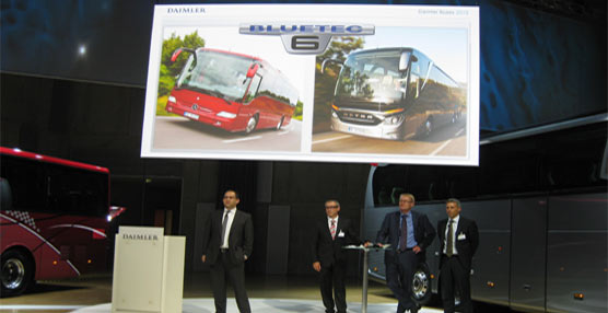 Un momento del acto celebrado por el grupo Daimler en su sede de Stuttgart (Alemania).