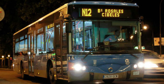 Bus nocturno de Madrid.