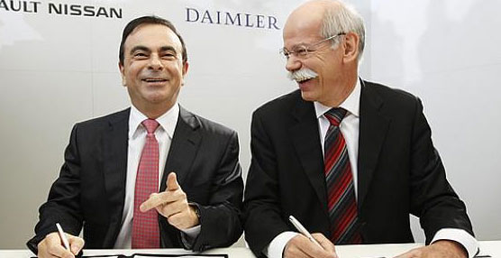 Carlos Ghosn, CEO de Nissan y Renault, junto con Dieter Zetsche, presidente de Daimler.