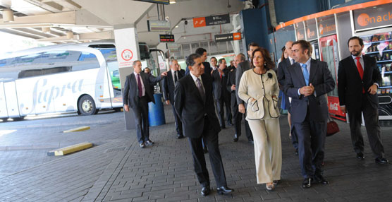 Ana Botella visita la Estación Sur de Autobuses.