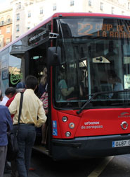 Autobús en Zaragoza.