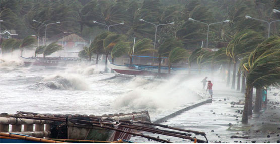 Imagenes del tifón Hiyan.