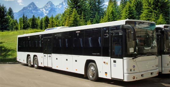 Autobuses de GOLAZ y MAZ para los Juegos Olimpicos de Invierno.