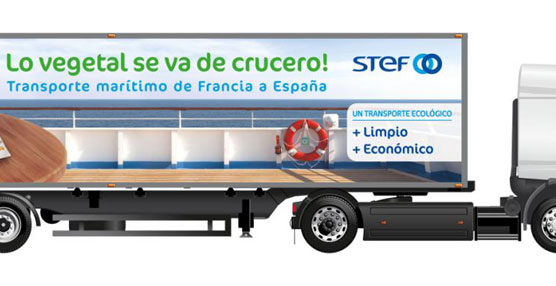 Cartel publicitario de la acción logística entre STEF y Sojasun.