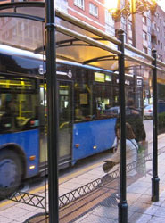 Parada de autobús de Oviedo.
