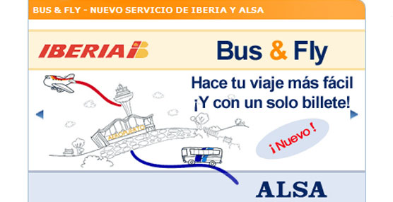 Alsa e Iberia promocionan el nuevo servicio Bus&Fly.