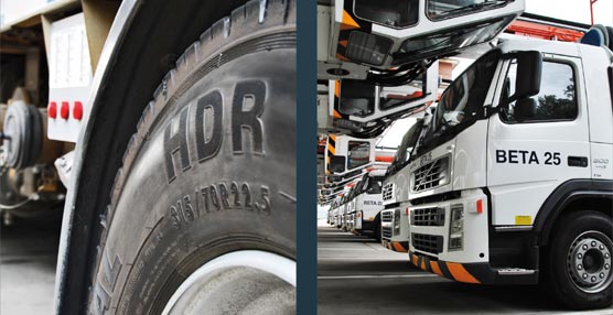 En el segmento de mercancías, el neumático de dirección HSR2 y el neumático de tracción HDR2 ofrecen una gran fiabilidad y un elevado kilometraje.