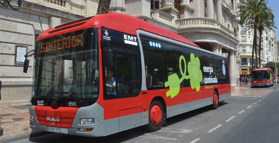 Uno de los autobuses híbridos que circularán por Valencia.