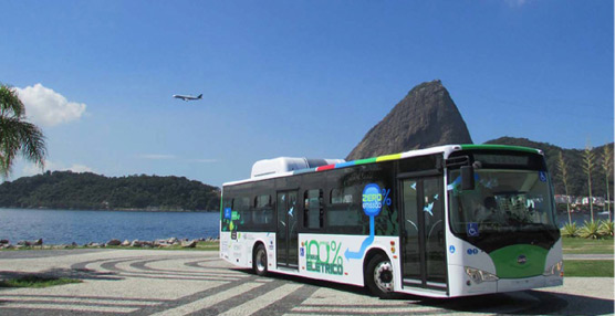 Vehículos eléctricos de Byd circulan por las calles de Rio de Janeiro desde principios año.