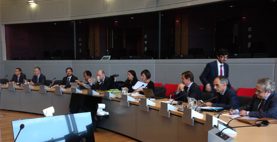 3ª ronda del grupo de trabajo del Corredor Atlántico celebrada en Bruselas. El director general de la APBA es el tercero por la izquierda.