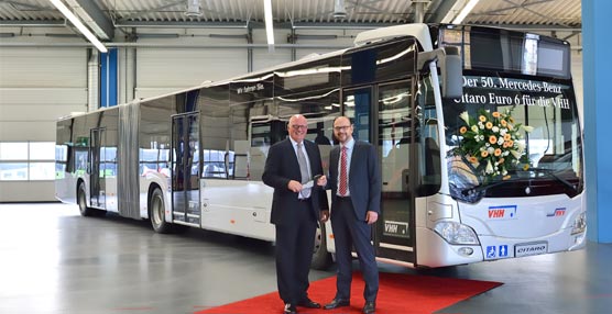 El operador de transporte Hamburgo-Holstein AG recibe su Mercedes-Benz Citaro Euro VI n&uacute;mero 50