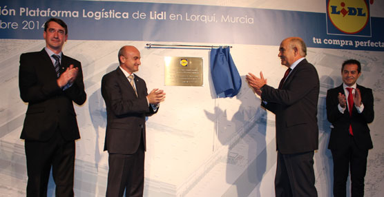 Inauguración del centro logístico de Lidl en Lorquí (Murcia).