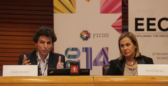 El director general de Red.es, César Miralles, y la presidenta de Adigital, Elena Gómez del Pozuelo, durante la presentación del Informe.