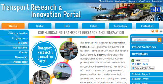 ‘portal’ de Investigación e Innovación en Transporte de la Comisión Europea.