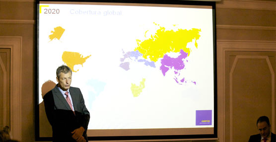 Luc Nadal, presidente de Gefco, durante su presentación.