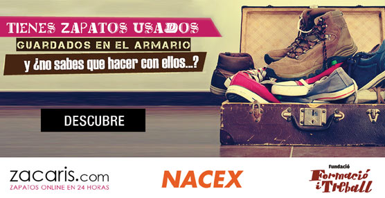 Éxito de la campaña solidaria de recogida de zapatos de NACEX y Zacaris.com destinada a la fundación Formació i Treball