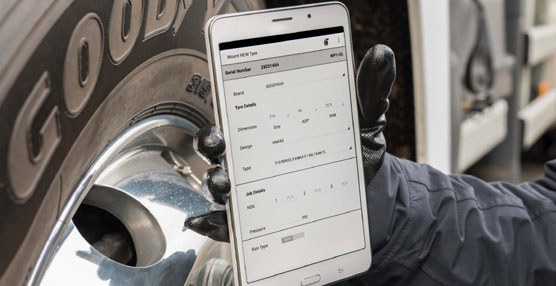 eJob de Goodyear es una herramienta rápida y sencilla, aplicable a todos los trabajos relacionados con los neumáticos de camión. 