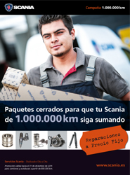 Scania prolonga la campaña preventiva de servicios para vehículos de más de 800.000 km