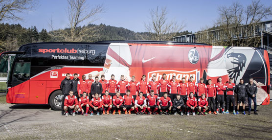 La gama ComfortClass 500 de Setra llega al equipo de la Bundesliga SC Freiburg.