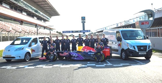 Los vehículos comerciales ligeros de Nissan apoyan al Infiniti Red Bull Racing en Europa