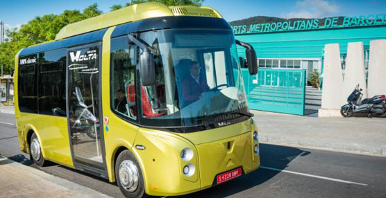 Minibús eléctrico con emisión cero cedido por Car-Bus para pruebas en TMB.