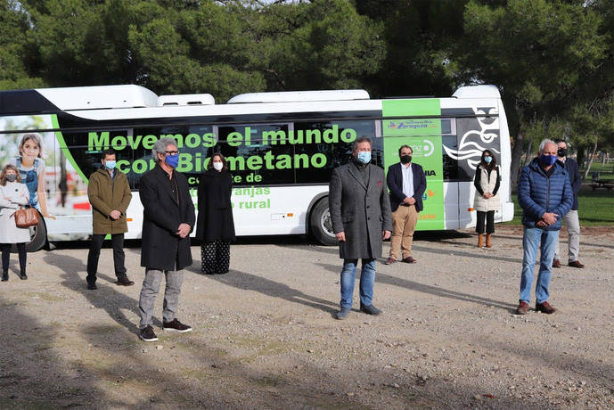 Aragón inicia un servicio regular con un vehículo de biogás
