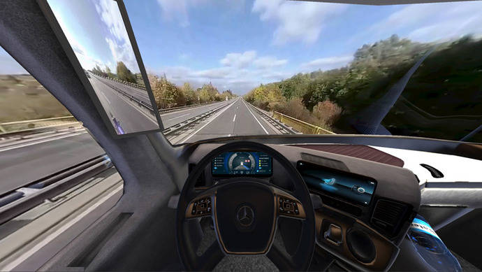 Daimler forma a los conductores con un simulador móvil