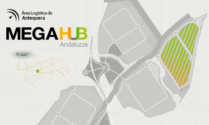 Cartel promocional del nuevo centro logístico andaluz.