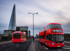 Autobuses eléctricos de Londres.