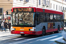 Uno de los autobuses urbanos de Milan