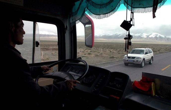 Un conductor chino de autobús.