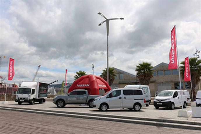 Vehículos de Nissan en la 1ª Feria del Vehículo Comercial de Galicia.