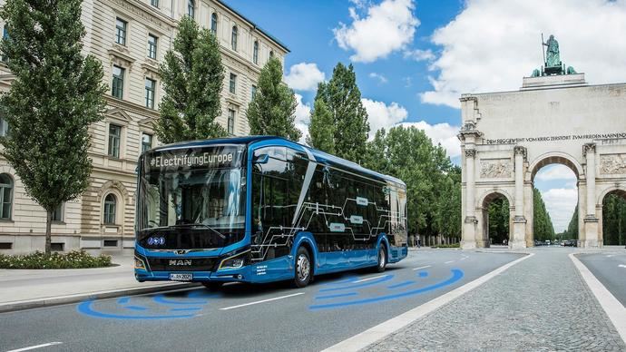 Un autobús eléctrico MAN automatizado, en un proyecto de investigación de Munich