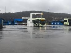 Keolis y Volvo presentaron un autobús eléctrico de 12 metros de largo en el depósito de Keolis en Gotemburgo.