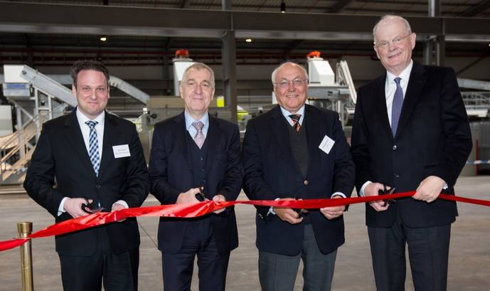 Inauguración de las nuevas instalaciones de Rhenus PET Recycling en Hamburgo.