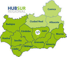 Mapa hub sur regional.