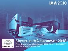 Cartel de Maxus en la IAA 2018.