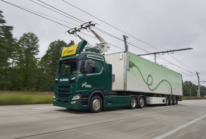 Scania probará su autopista eléctrica en Alemania